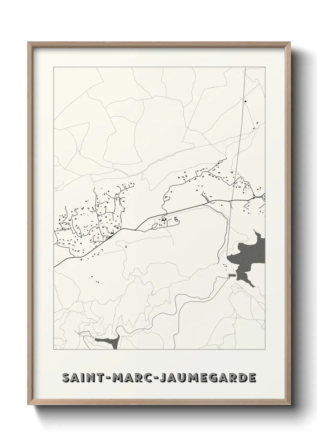 Un poster carte Saint-Marc-Jaumegarde