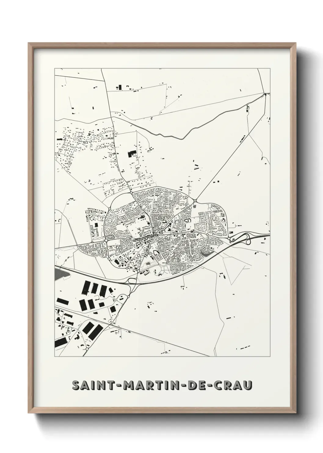 Un poster carte Saint-Martin-de-Crau