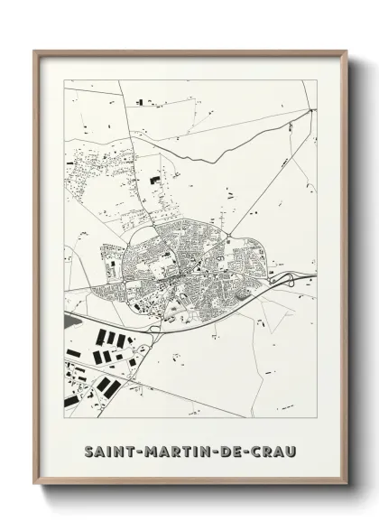 Une affiche de carte sur Saint-Martin-de-Crau