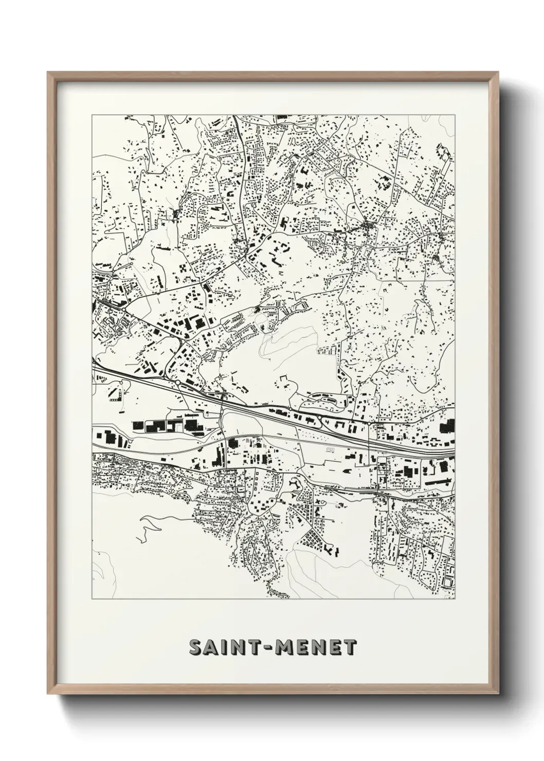 Un poster carte Saint-Menet