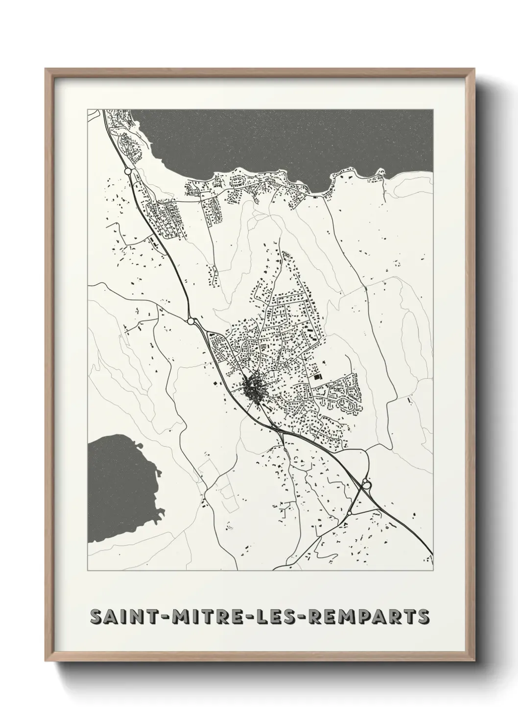 Un poster carte Saint-Mitre-les-Remparts
