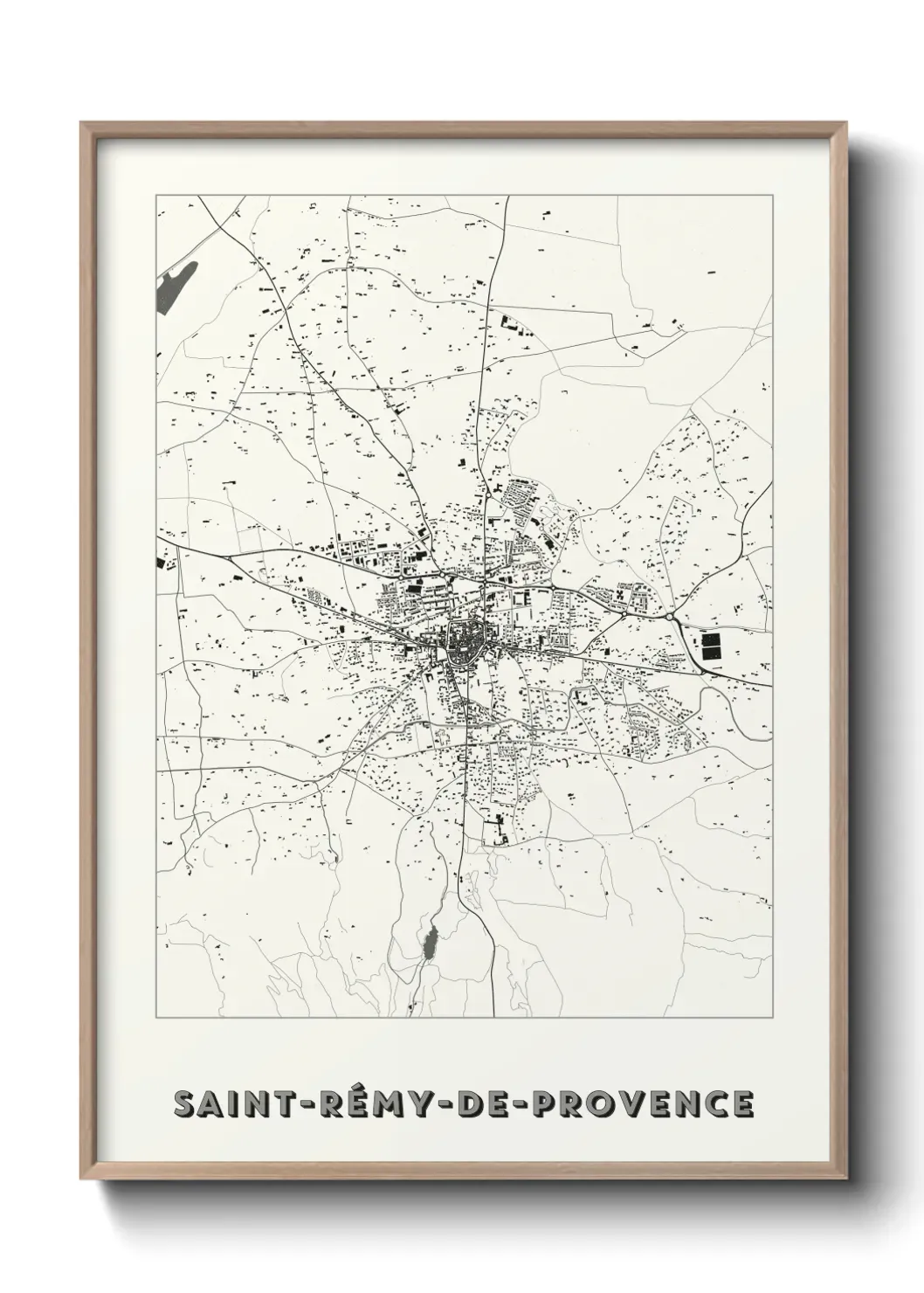 Un poster carte Saint-Rémy-de-Provence