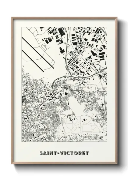 Une affiche de carte sur Saint-Victoret