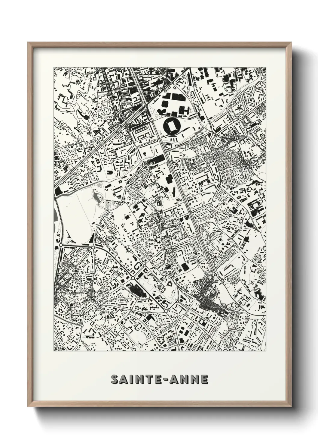 Un poster carte Sainte-Anne