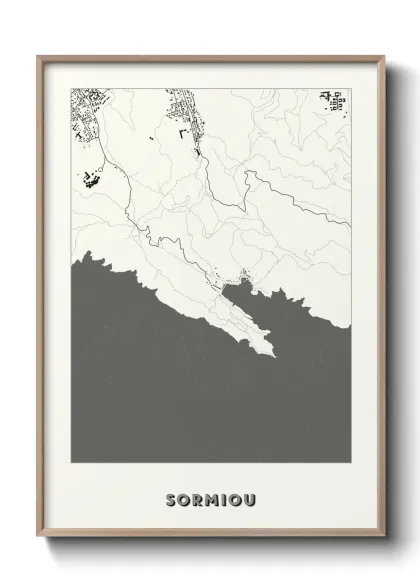 Une affiche de carte sur Sormiou