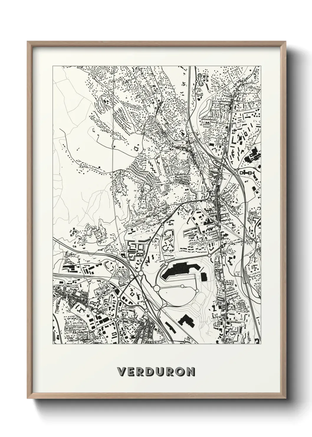 Un poster carte Verduron