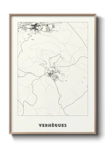 Une affiche de carte sur Vernègues