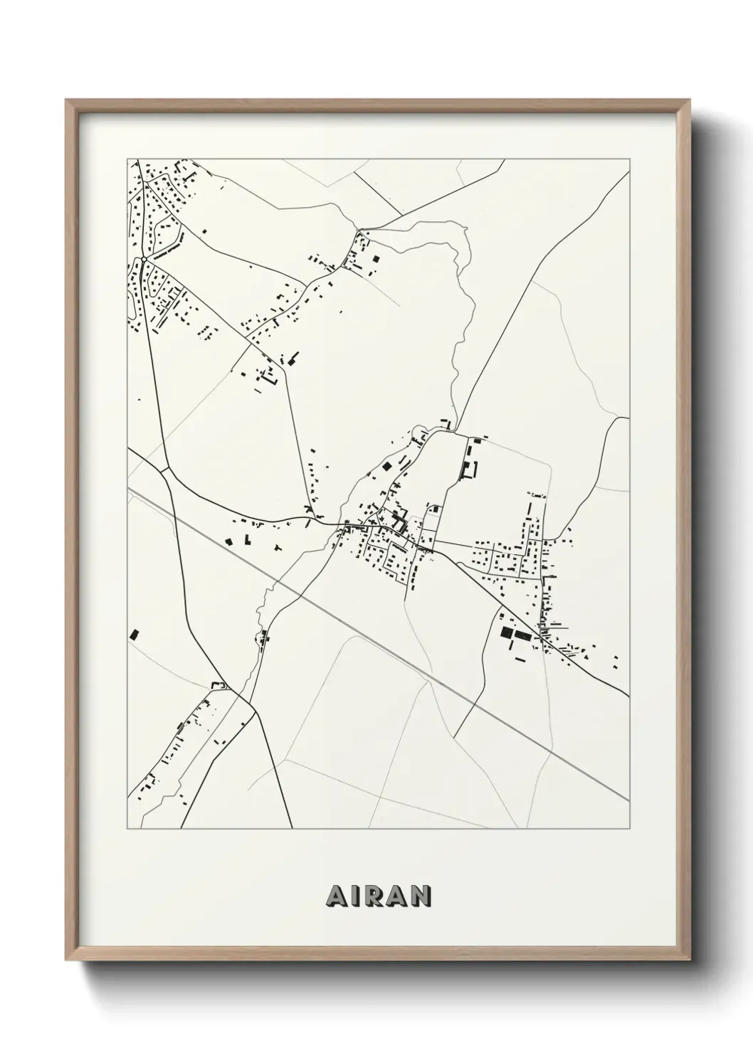 Un poster carte Airan