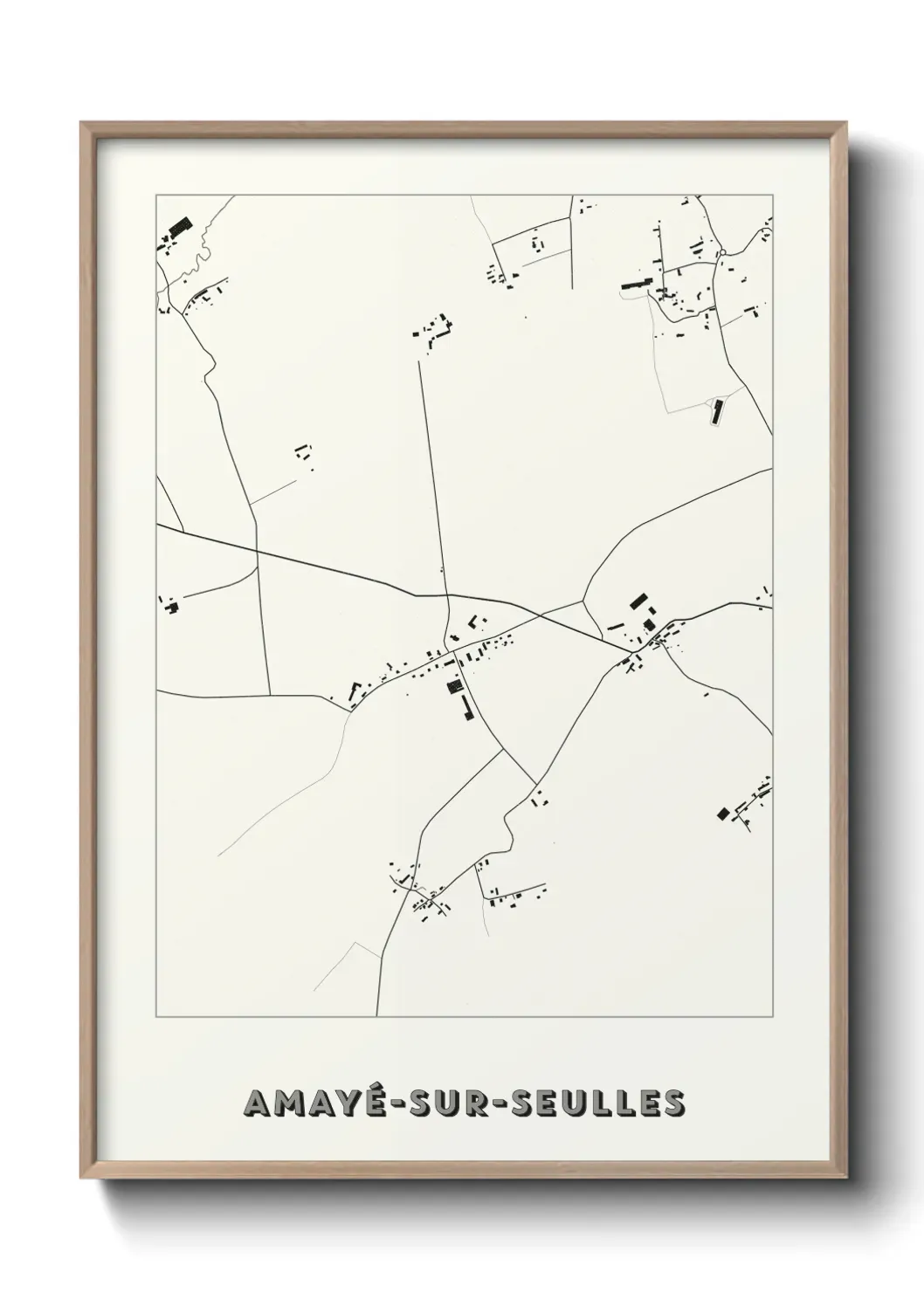Un poster carte Amayé-sur-Seulles