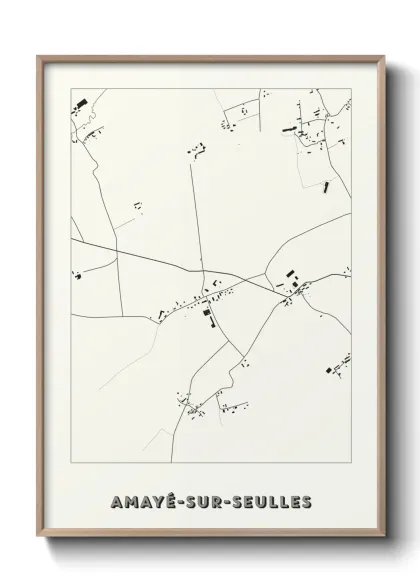 Une affiche de carte sur Amayé-sur-Seulles