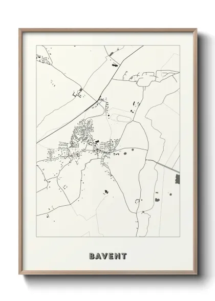 Une affiche de carte sur Bavent