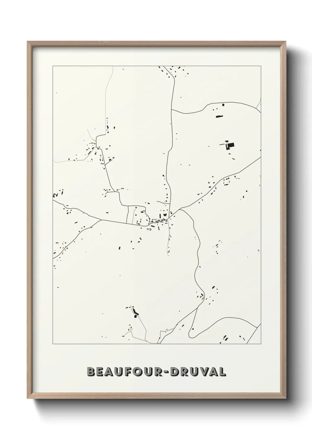 Un poster carte Beaufour-Druval