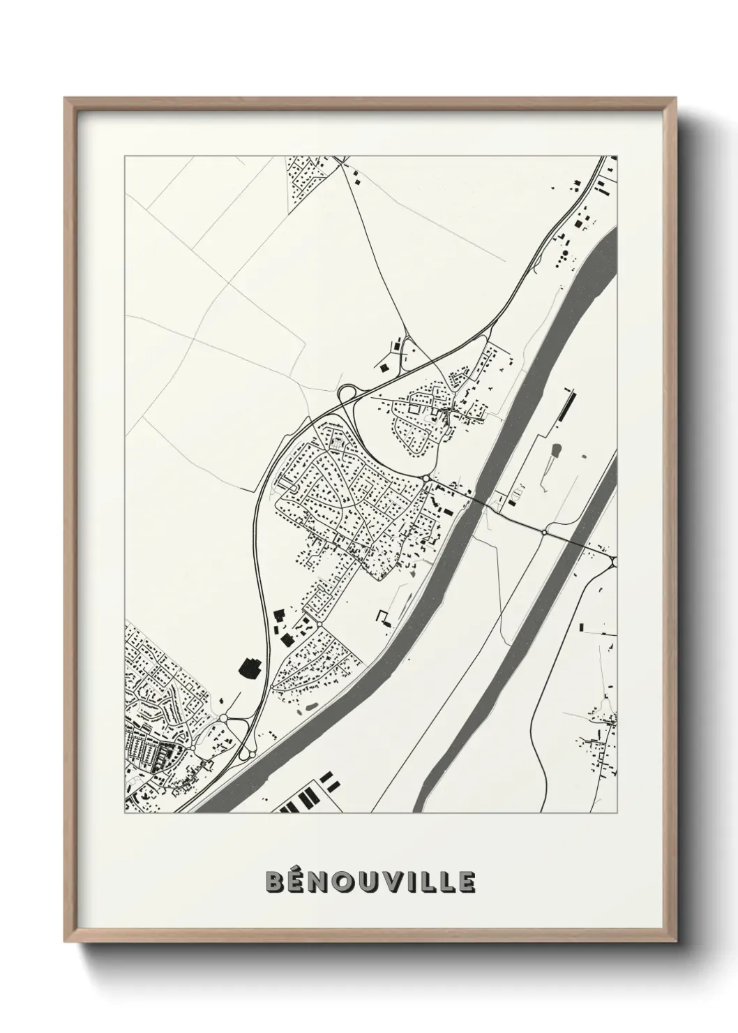 Un poster carte Bénouville