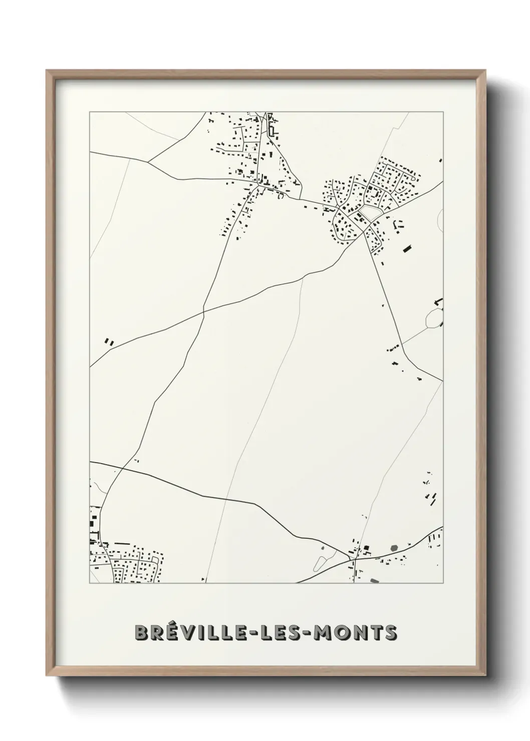 Un poster carte Bréville-les-Monts
