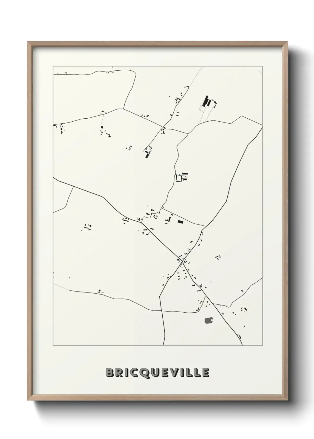Un poster carte Bricqueville