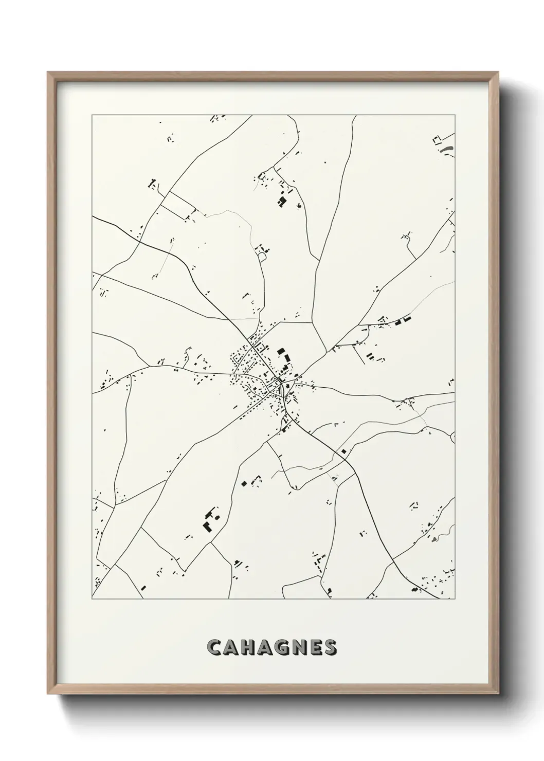 Un poster carte Cahagnes