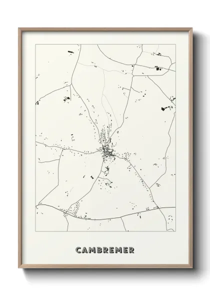 Une affiche de carte sur Cambremer