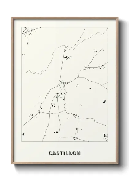 Une affiche de carte sur Castillon