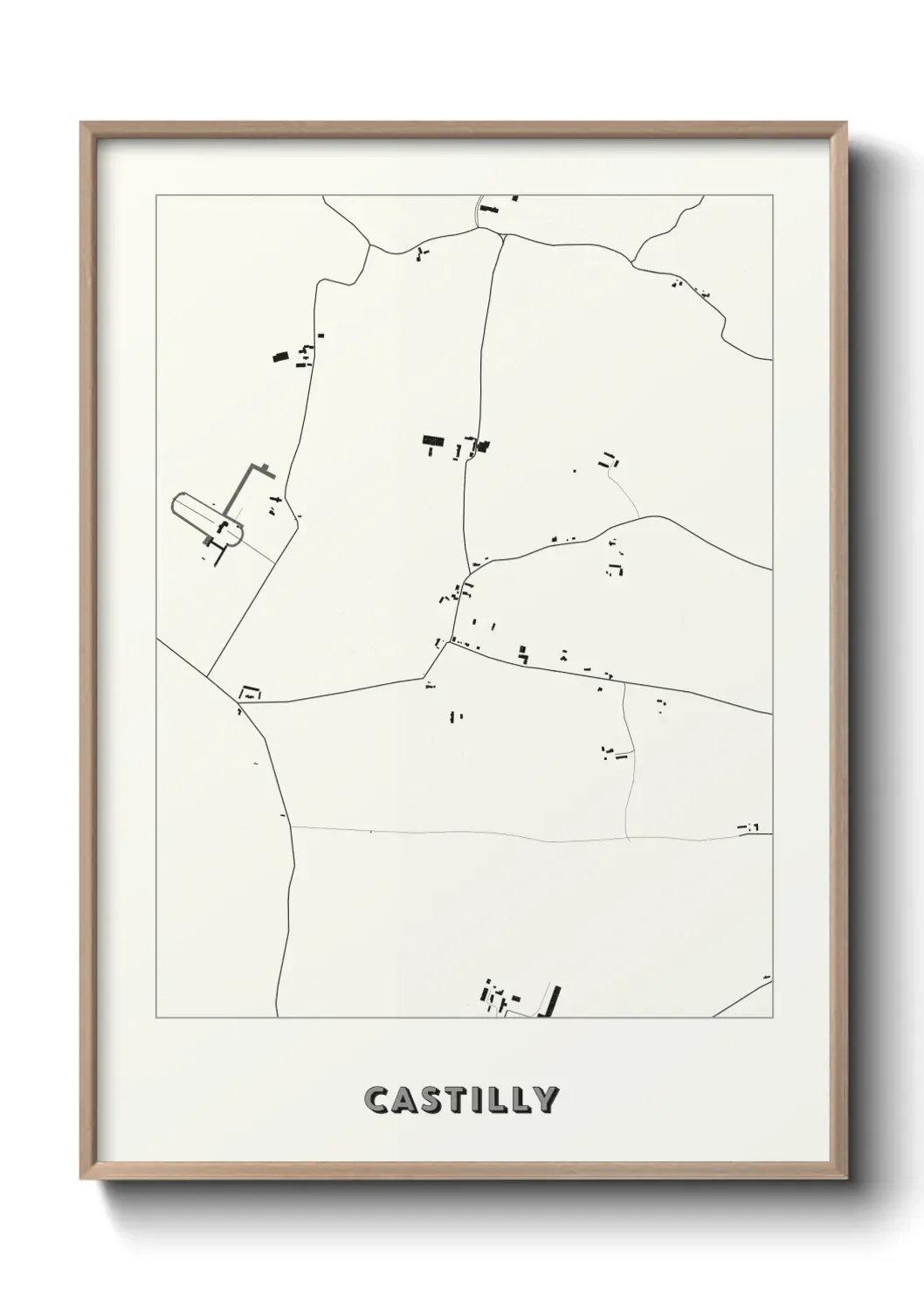Un poster carte Castilly
