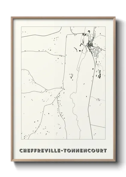 Une affiche de carte sur Cheffreville-Tonnencourt