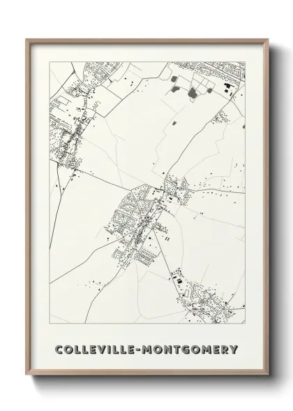 Une affiche de carte sur Colleville-Montgomery