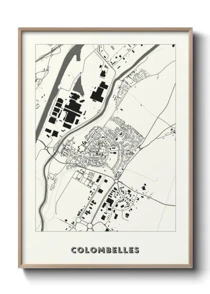 Une affiche de carte sur Colombelles