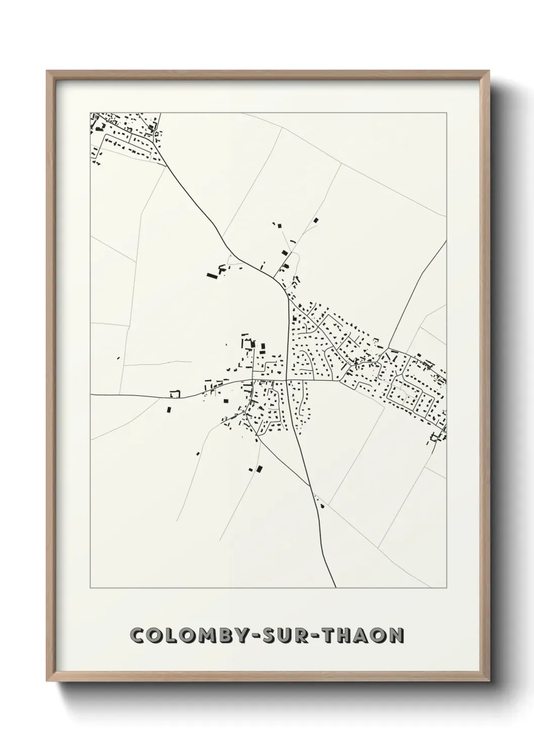 Un poster carte Colomby-sur-Thaon