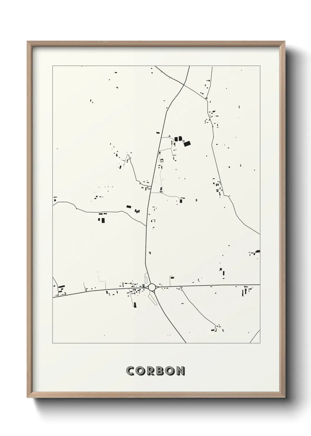 Un poster carte Corbon