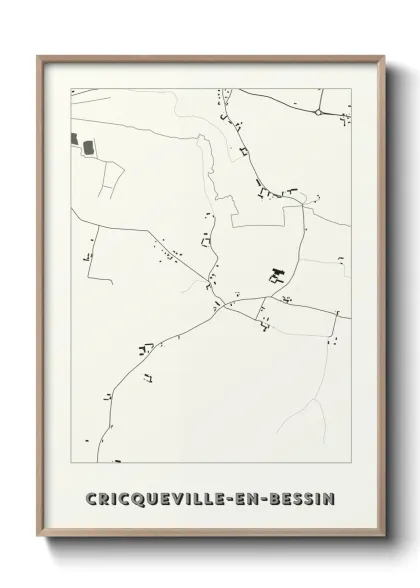 Une affiche de carte sur Cricqueville-en-Bessin
