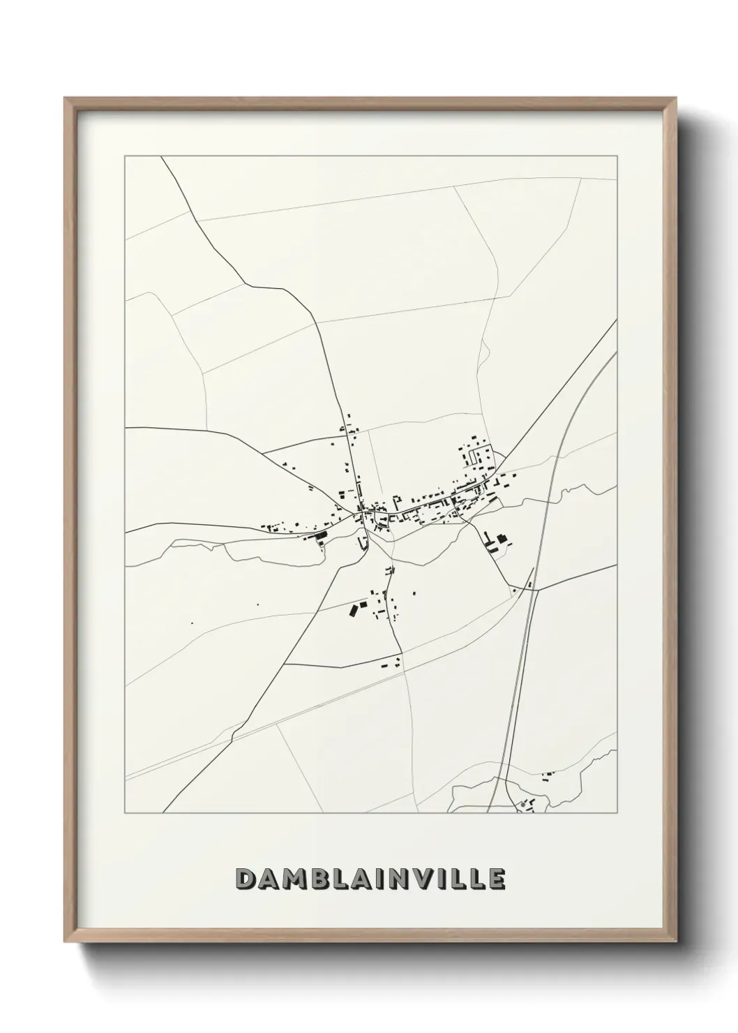 Un poster carte Damblainville