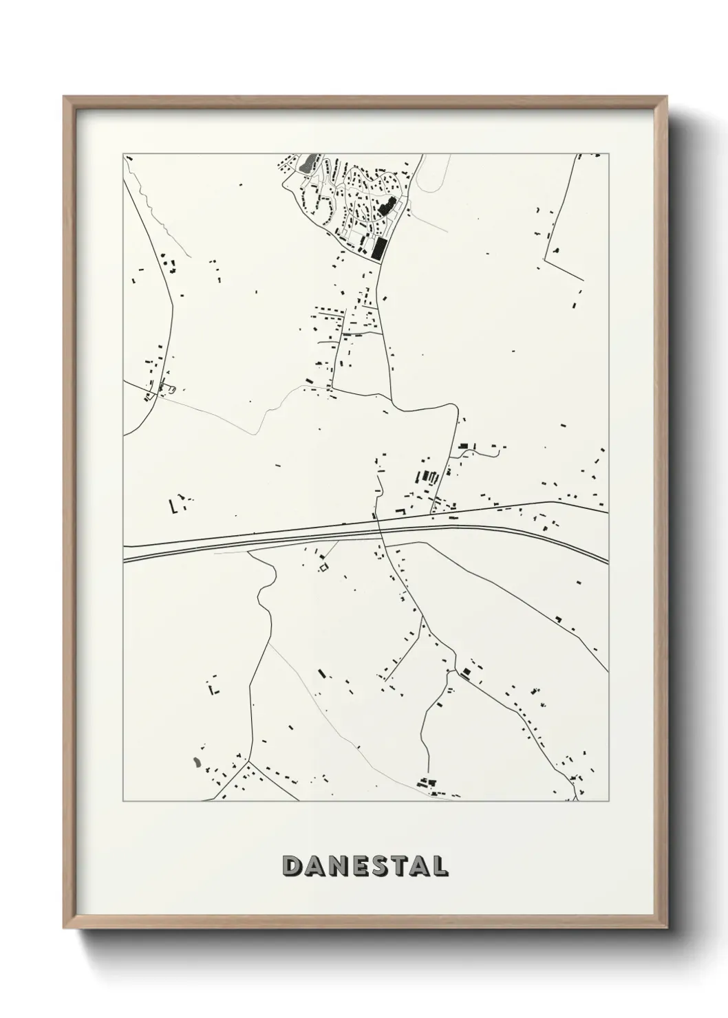 Un poster carte Danestal