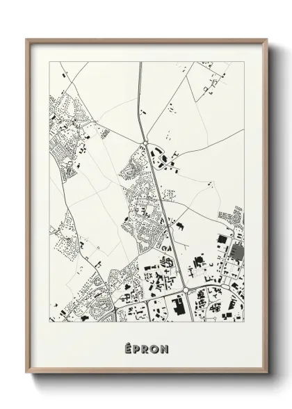 Une affiche de carte sur Épron