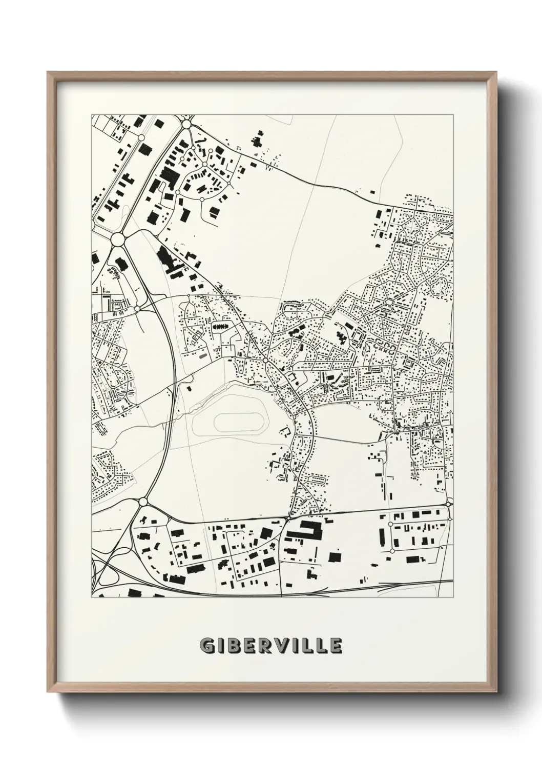 Un poster carte Giberville