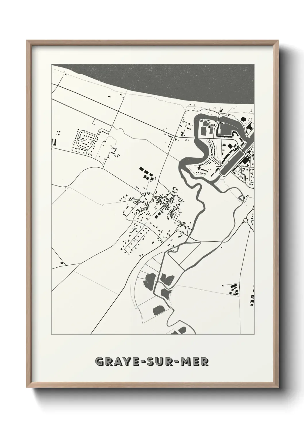 Un poster carte Graye-sur-Mer