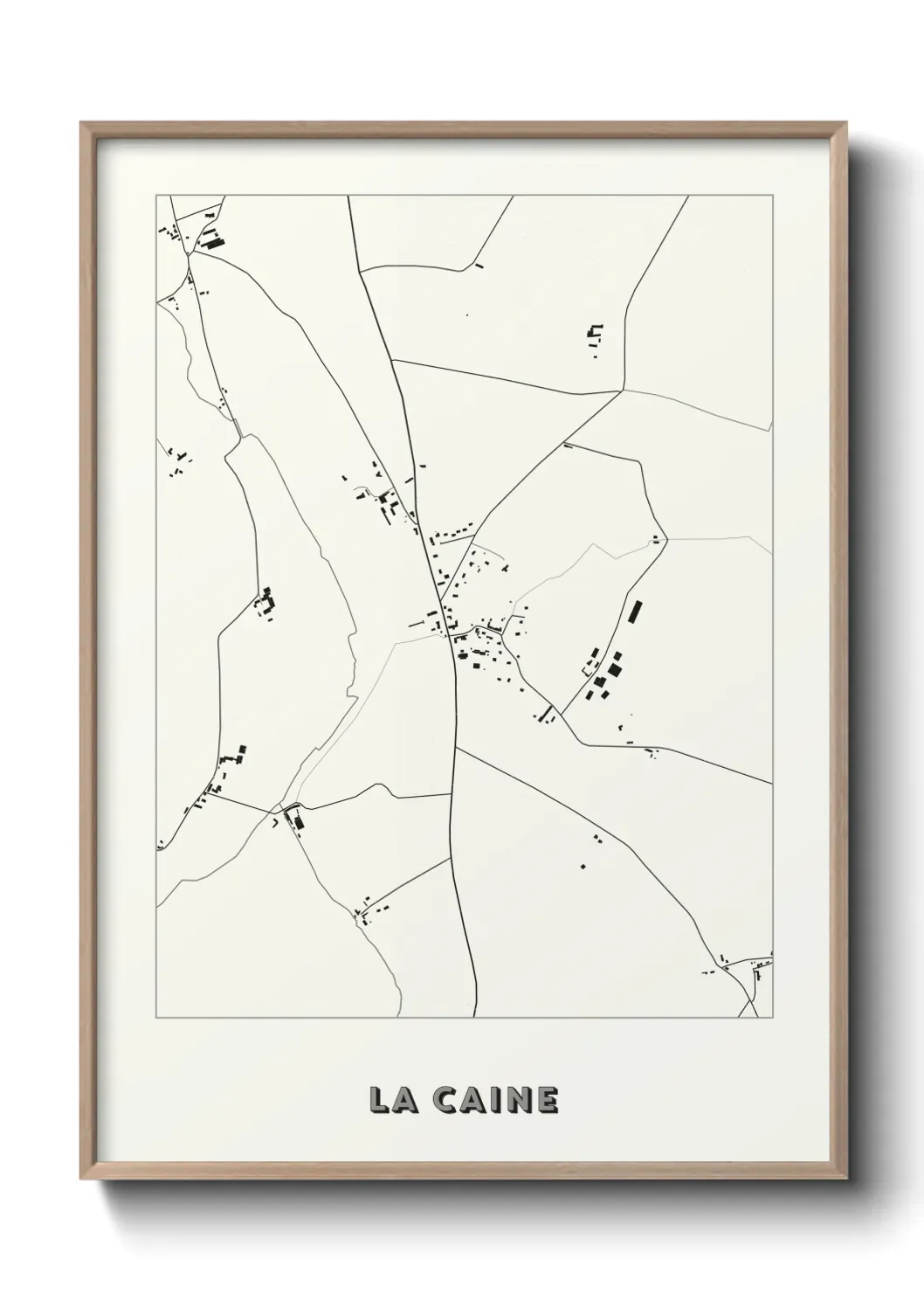 Un poster carte La Caine