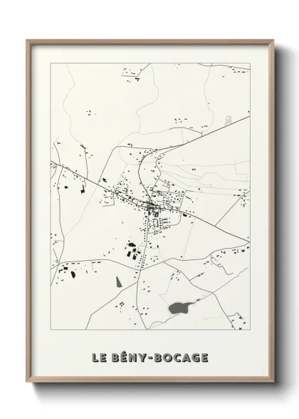 Une affiche de carte sur Le Bény-Bocage