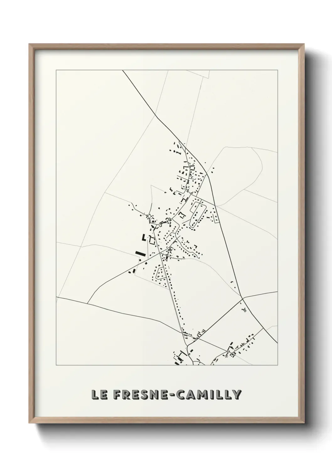Un poster carte Le Fresne-Camilly