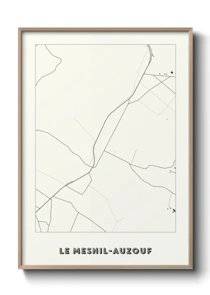 Une affiche de carte sur Le Mesnil-Auzouf