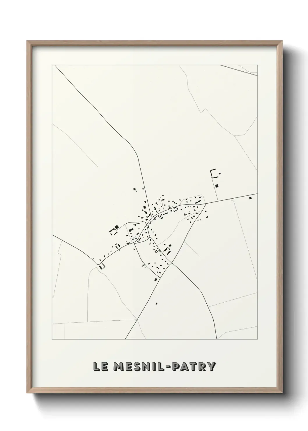 Un poster carte Le Mesnil-Patry