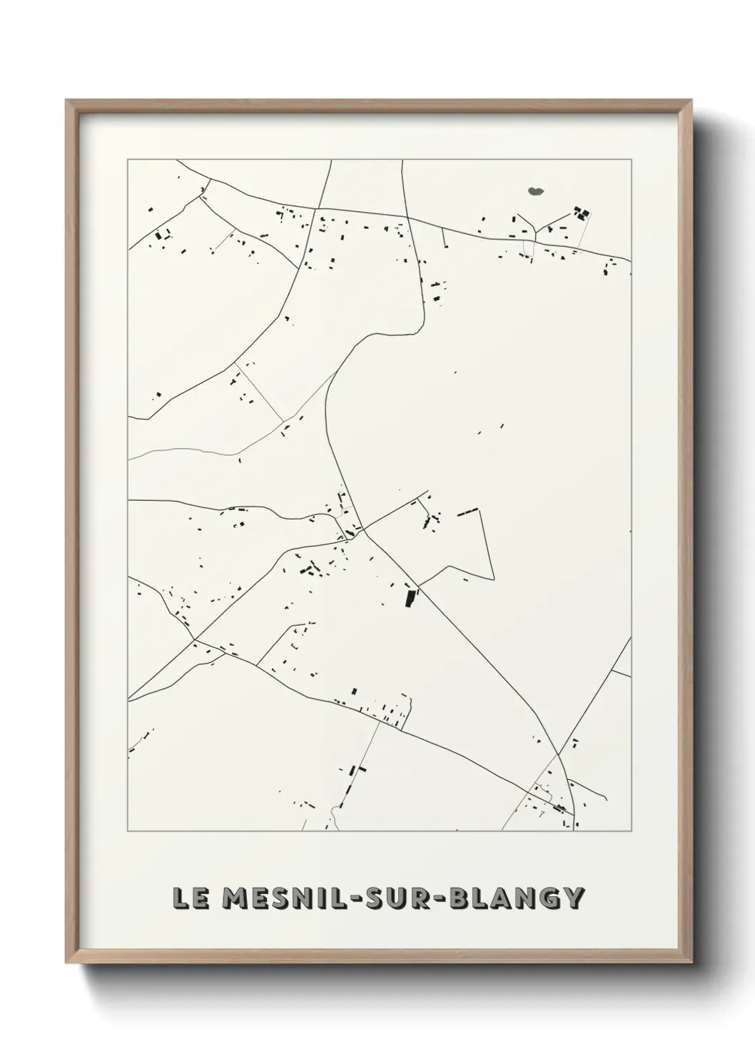 Un poster carte Le Mesnil-sur-Blangy