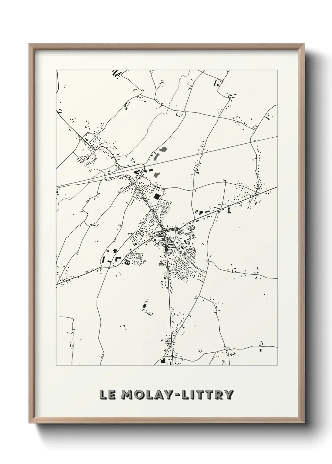 Un poster carte Le Molay-Littry