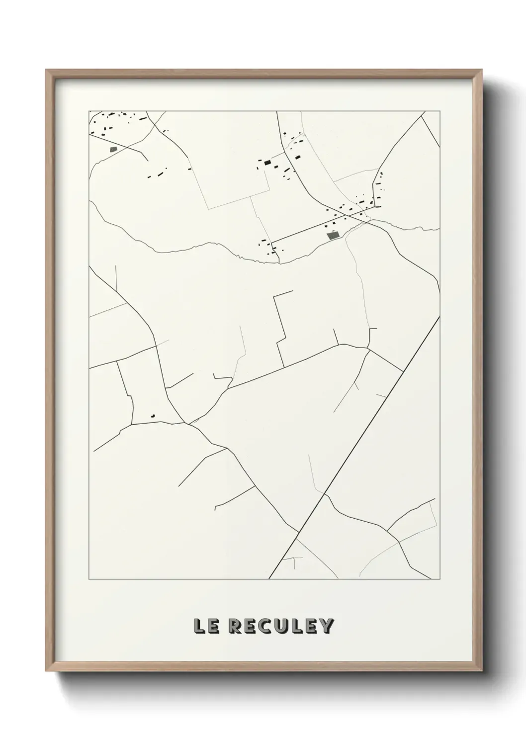 Un poster carte Le Reculey