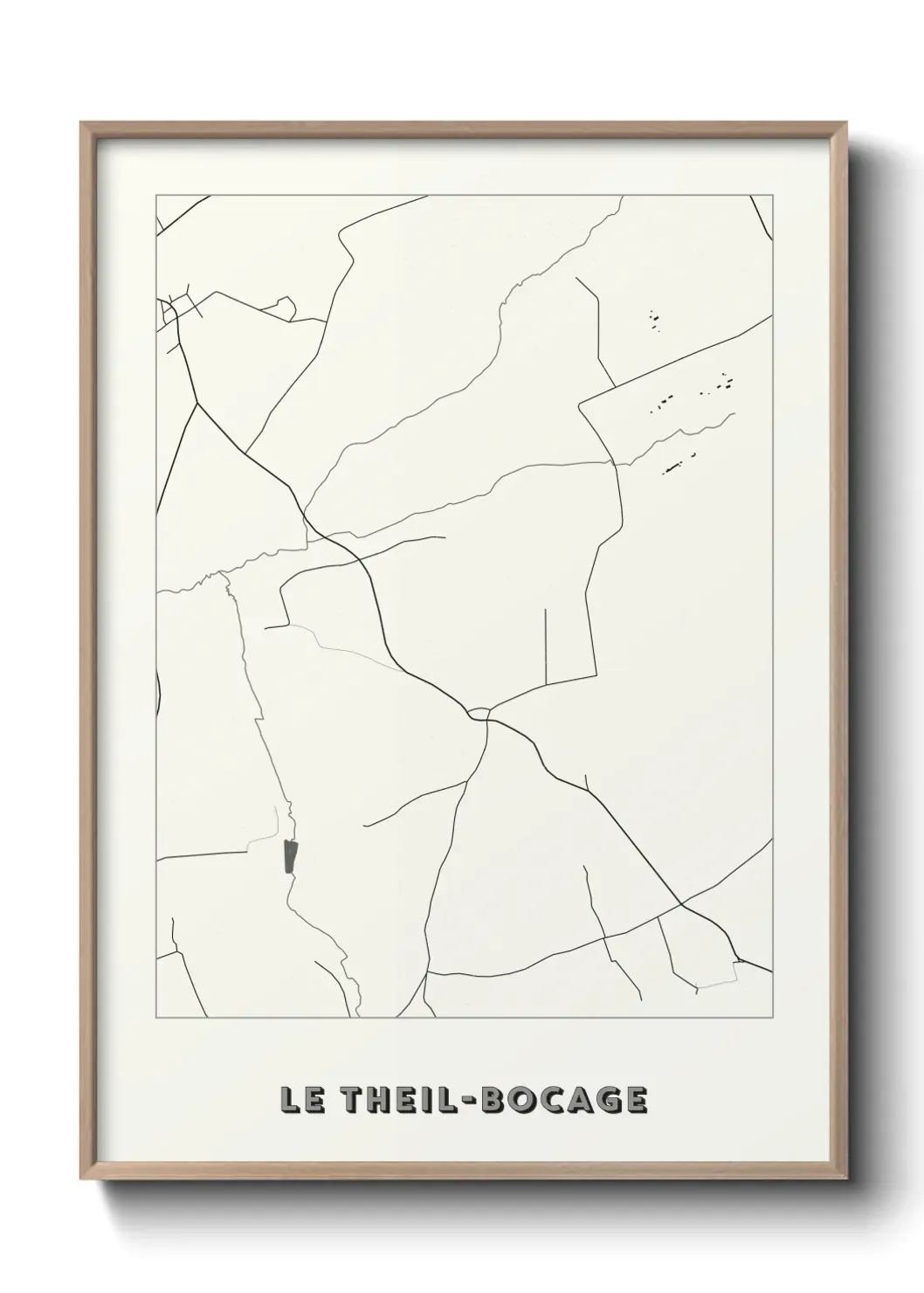 Un poster carte Le Theil-Bocage