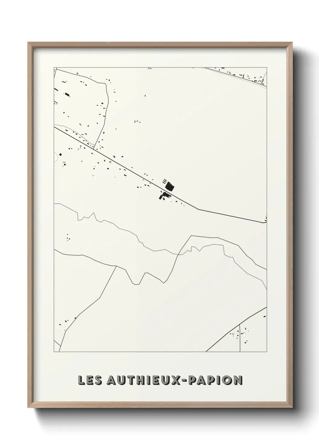 Un poster carteLes Authieux-Papion