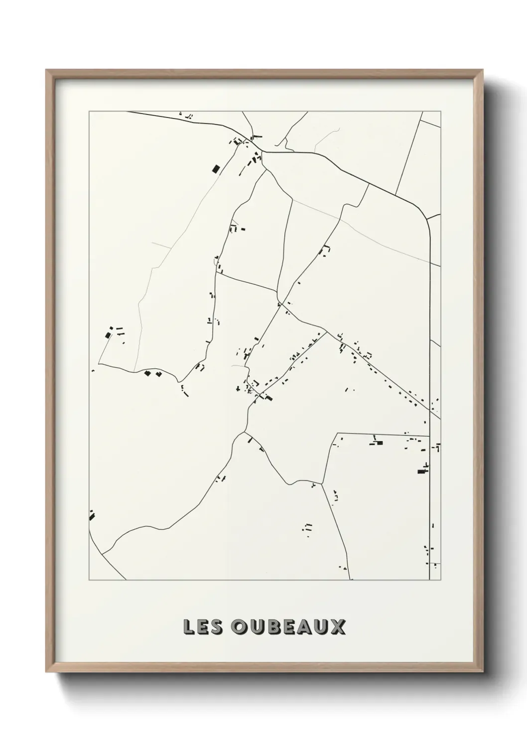 Un poster carte Les Oubeaux