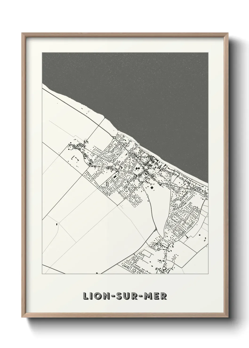 Un poster carte Lion-sur-Mer