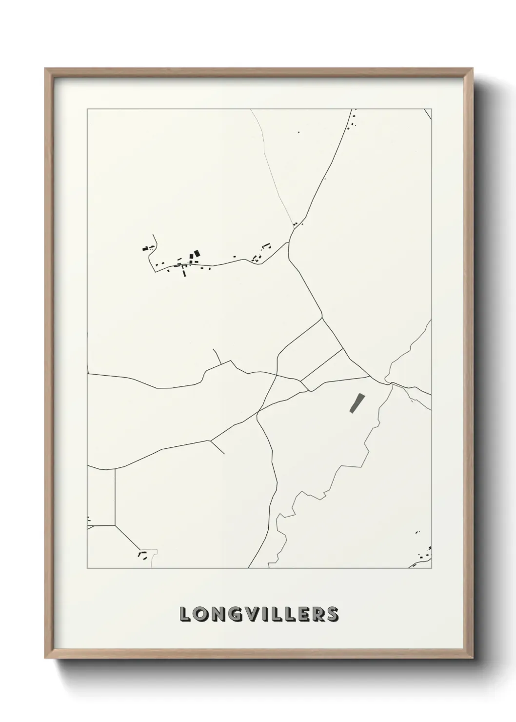 Un poster carte Longvillers