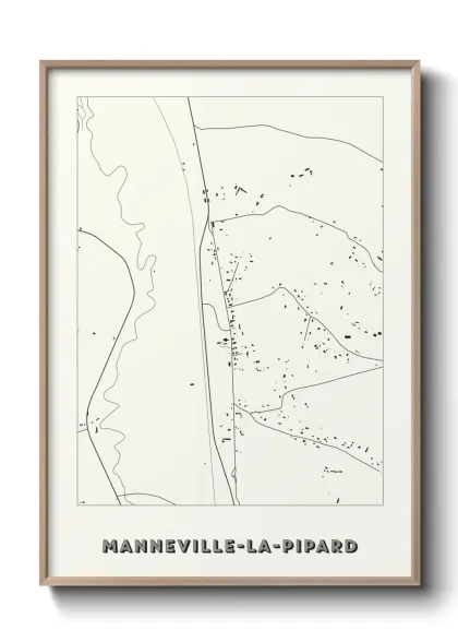 Une affiche de carte sur Manneville-la-Pipard
