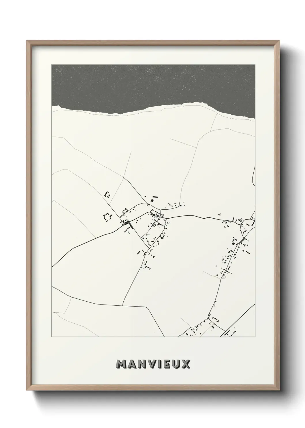 Un poster carte Manvieux