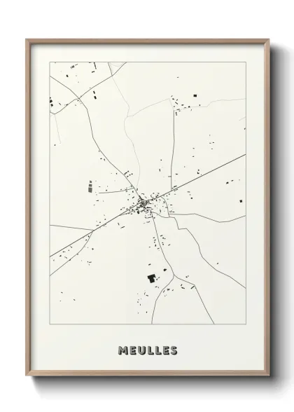 Une affiche de carte sur Meulles